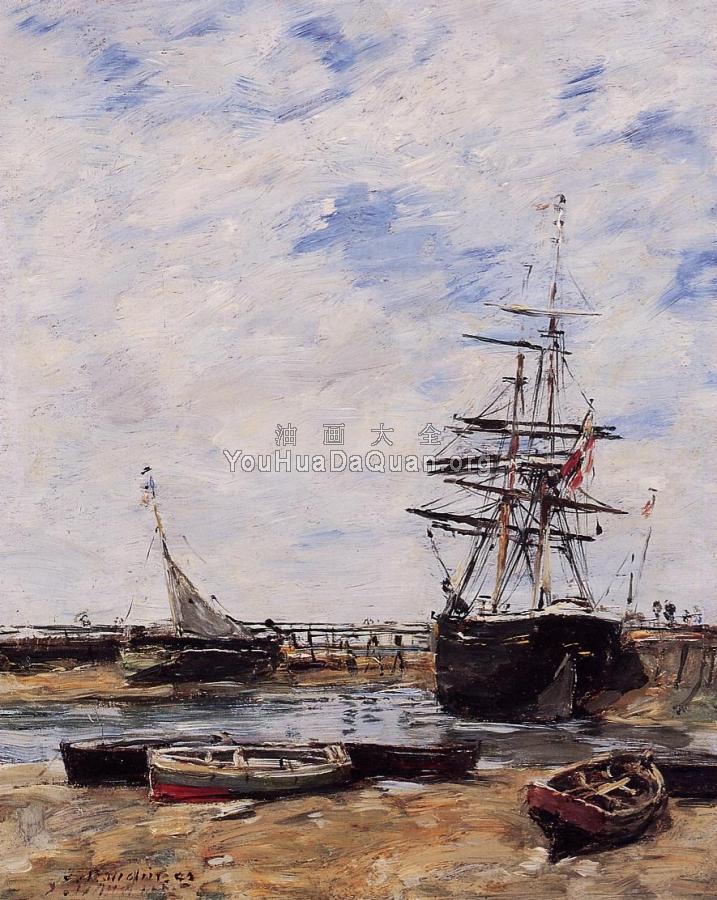 Trouville, Low Tide - 尤金·布丹